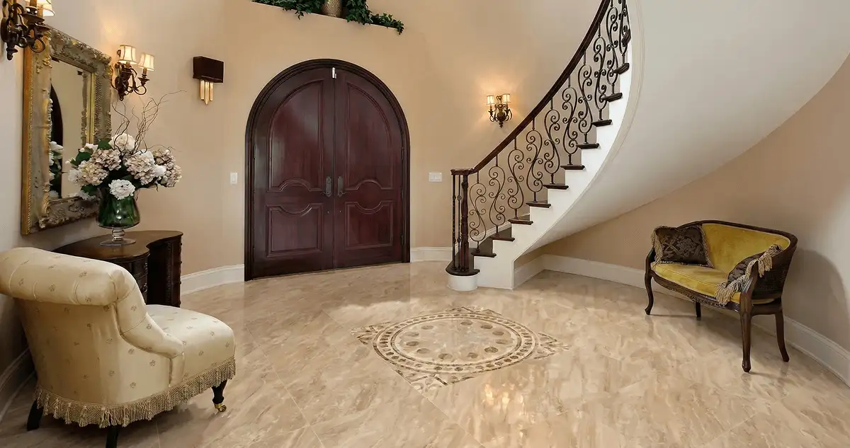Entrance hall with professionally installed ceramic tile flooring in Eugene OR