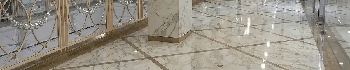 Beautiful marble floor professionally installed in Eugene, OR